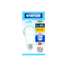 Status Light Bulb LED 9w=60w GLS E27 Screw In Warm White