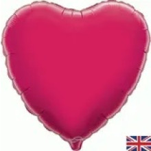 Fuchsia Heart Foil Balloon