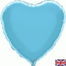 Light Blue Heart Foil Balloon