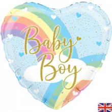 Pastel Rainbow Baby Boy 18"