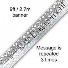 Banner Engagement Text Silver 2.7M