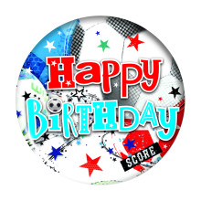 Small Badges Birthday Football 55mm