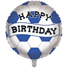 Foil Balloon 18" Football Blue & White Double Sided