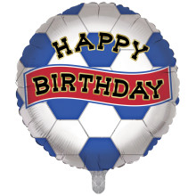 Foil Balloon 18" Football Blue & Red Double Sided