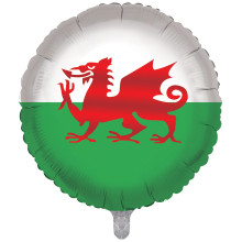 Foil Balloon 18" National Wales Double Sided