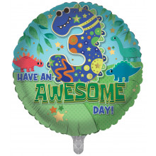 Foil Balloon Age 3 Boy Dino 2 Designs Double Sided
