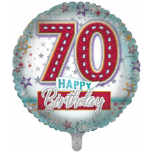 Foil Balloon Age 70 Unisex 2 Designs Double Sided