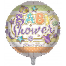 Foil Balloon Baby Shower Neutral 2 Designs Double Sided