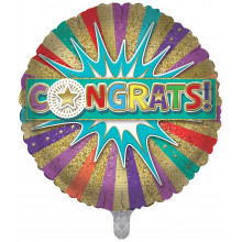 Foil Balloon Congrats Unisex 2 Designs Double Sided