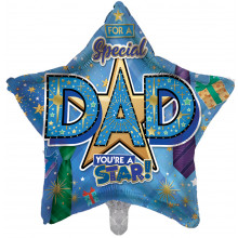 Foil Balloon Special Dad Star 2 Designs Double Sided