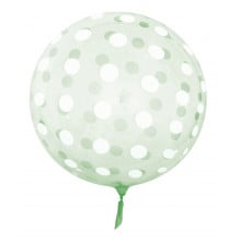 18" Vortex Sphere Balloon P/Dot Green