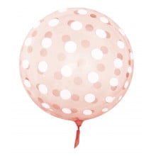 18" Vortex Sphere Balloon Polka Dot Red