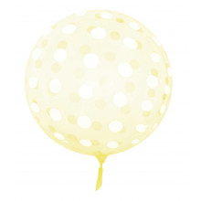 18" Vortex Sphere Balloon P/Dot Yellow