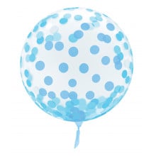 18" Vortex Sphere Balloon Spotted Blue