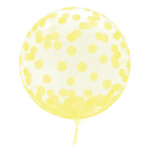 18" Vortex Sphere Balloon Spotted Yellow