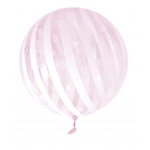 18" Vortex Sphere Balloon Striped Pink