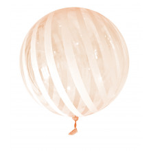 18" Vortex Sphere Balloon Striped Orange
