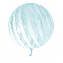18" Vortex Sphere Balloon Striped Blue