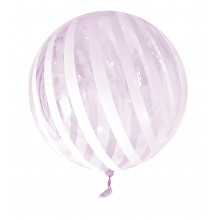 18" Vortex Sphere Balloon Striped Purple