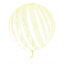 18" Vortex Sphere Balloon Striped Yellow