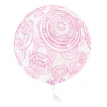 18" Vortex Sphere Balloon Swirly Pink