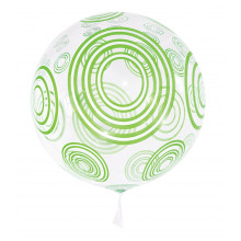 18" Vortex Sphere Balloon Swirly Green