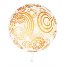 18" Vortex Sphere Balloon Swirly Gold