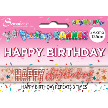 Party Banner 2.7m Happy Birthday Female