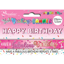 Party Banner 2.7m Fabulous Birthday