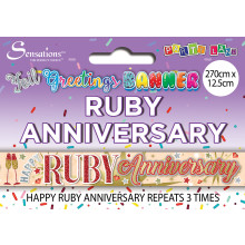 Party Banner 2.7M Ruby Wedding