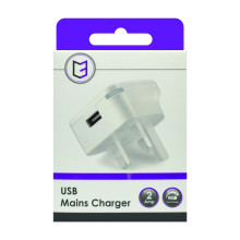 C3 Mains Plug Fast Charger USB 2 AMP