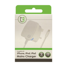 C3 IPhone Mains Charger 2 AMP with Integrated Cable