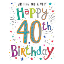 Age 40 Text 60 Cards C80643