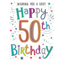 Age 50 Text 60 Cards C80644