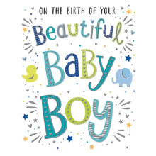 Baby Boy Text 60 Cards C80651