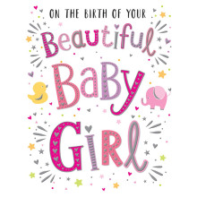 Baby Girl Text 60 Cards C80652
