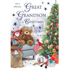 JXC2040 Great Grandson Juvenile C75 Christmas Card C85419