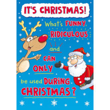 JXC0889 Open Humour 40 Christmas Cards
