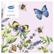 Duni Eco Napkins 33cm Cheery Butterfly 3ply 20's