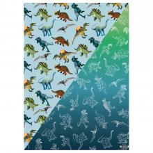 Gift Wrap Two Sided Dino-Mite