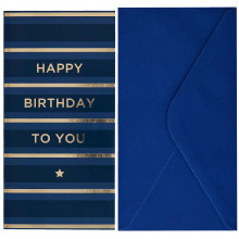 Money Wallet & Envelope Birthday Blue