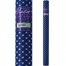 Gift Wrap Roll Kraft Navy Blue Star 2Mx70cm