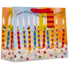 Gift Bag Birthday Candles Large Shopper