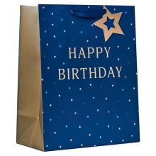 Gift Bag Happy Birthday Blue Large