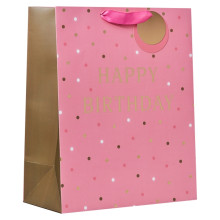 Gift Bag Happy Birthday Pink Large