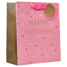 Gift Bag Happy Birthday Pink Medium