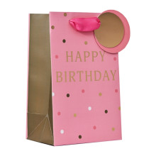 Gift Bag Happy Birthday Pink Small