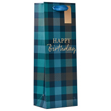 Gift Bag Tartan Bottle