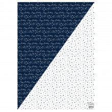 Gift Wrap Two Sided Birthday Blue