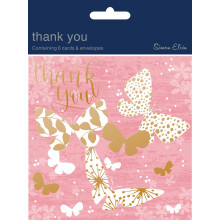 Thank You Cards Butterflies 6's